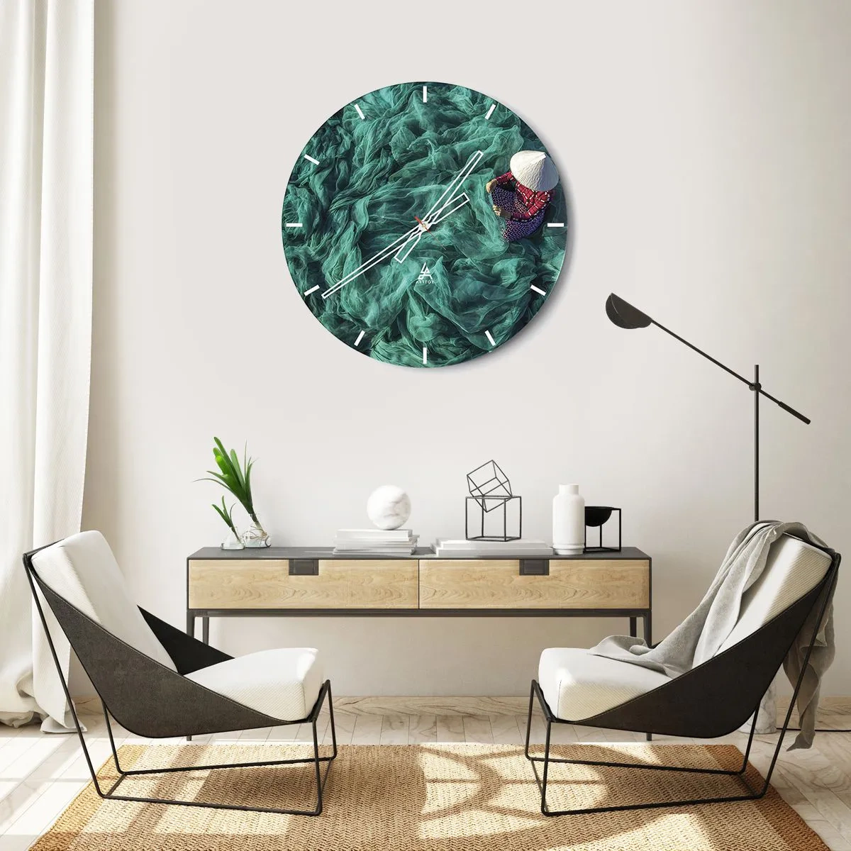 Falióra, Óra - A hálók tengerében - 40x40 cm