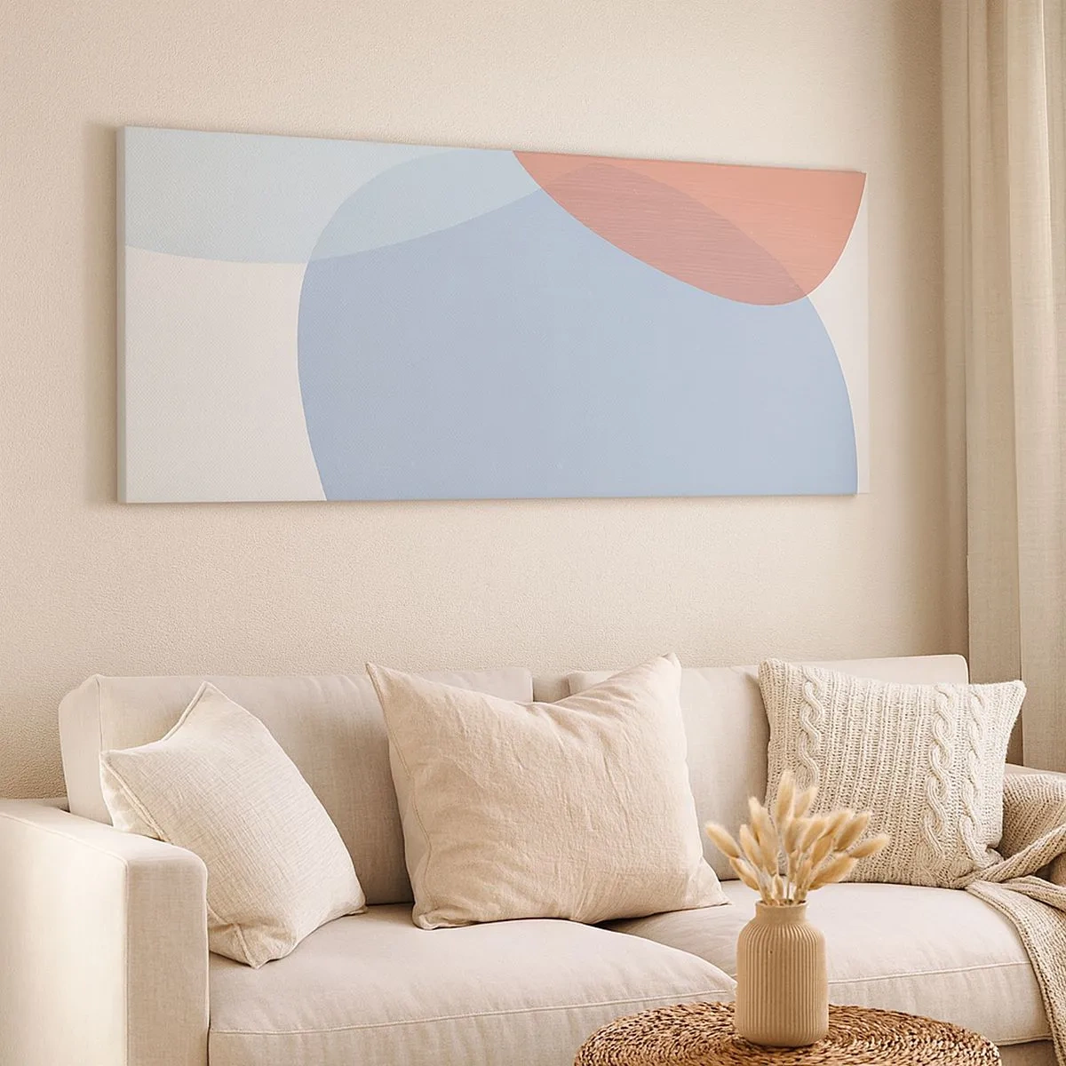 Vászonkép - Pasztell kapcsolatok - 100x40 cm