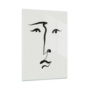 Üveg kép - Egyvonalas portré - 50x70 cm