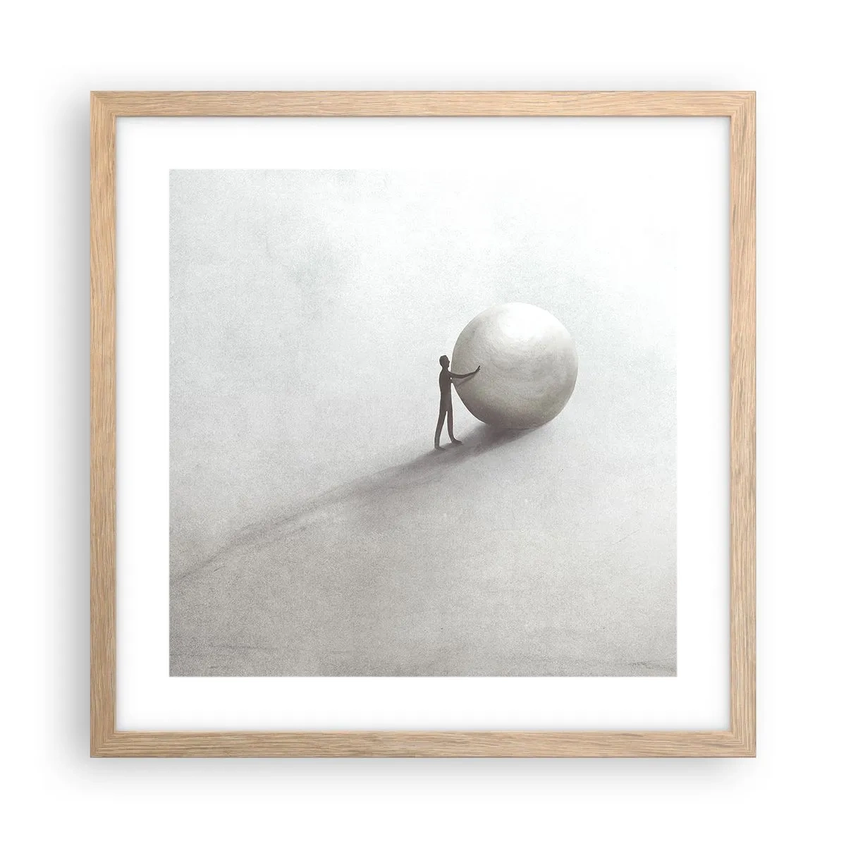 Poszter világos tölgy keretben - Az élet játéka - 40x40 cm