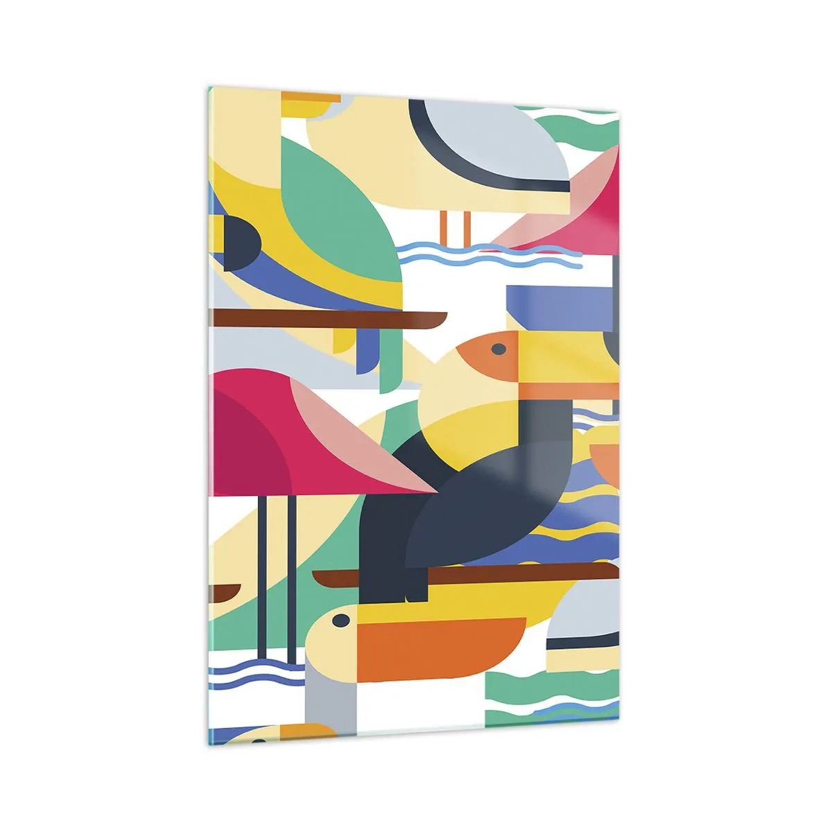 Üveg kép - Madárparti - 50x70 cm