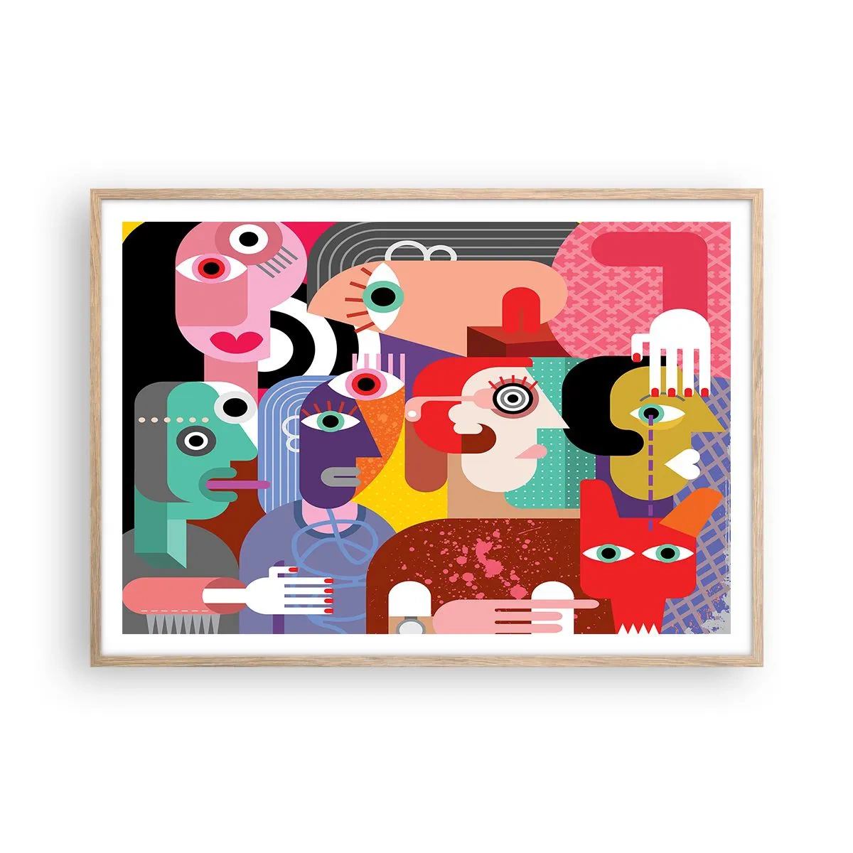 Poszter világos tölgy keretben - Picassó úrtól vagyunk - 100x70 cm