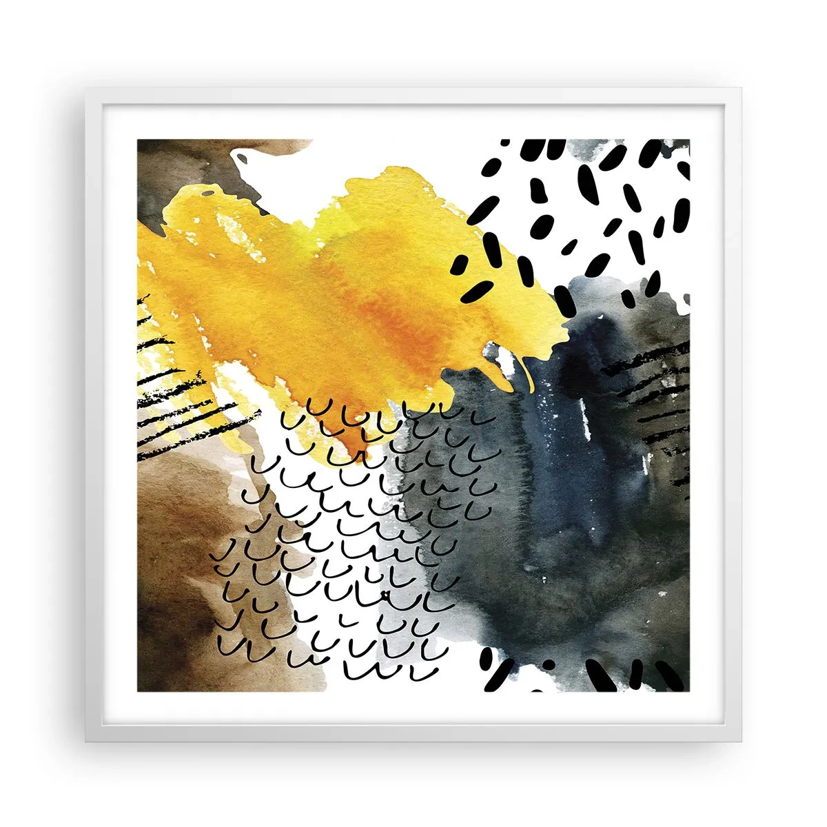 Poszter fekete keretben - Az elemek találkozása - 60x60 cm