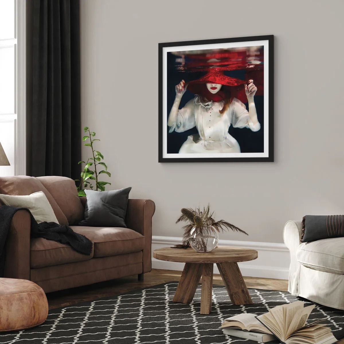 Poszter fehér keretben - Furi(fele)ség - 40x40 cm