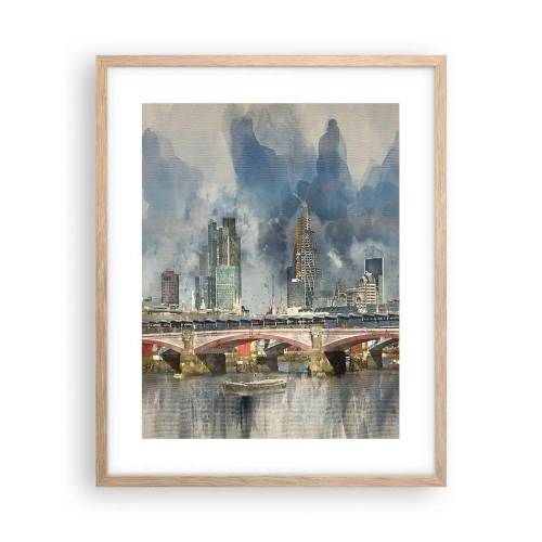 Poszter világos tölgy keretben - London teljes pompájában - 40x50 cm