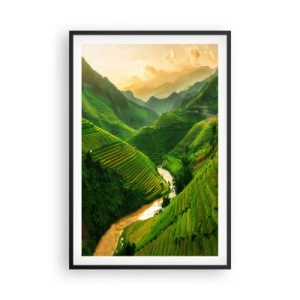 Poszter fehér keretben - Vietnámi völgy - 61x91 cm