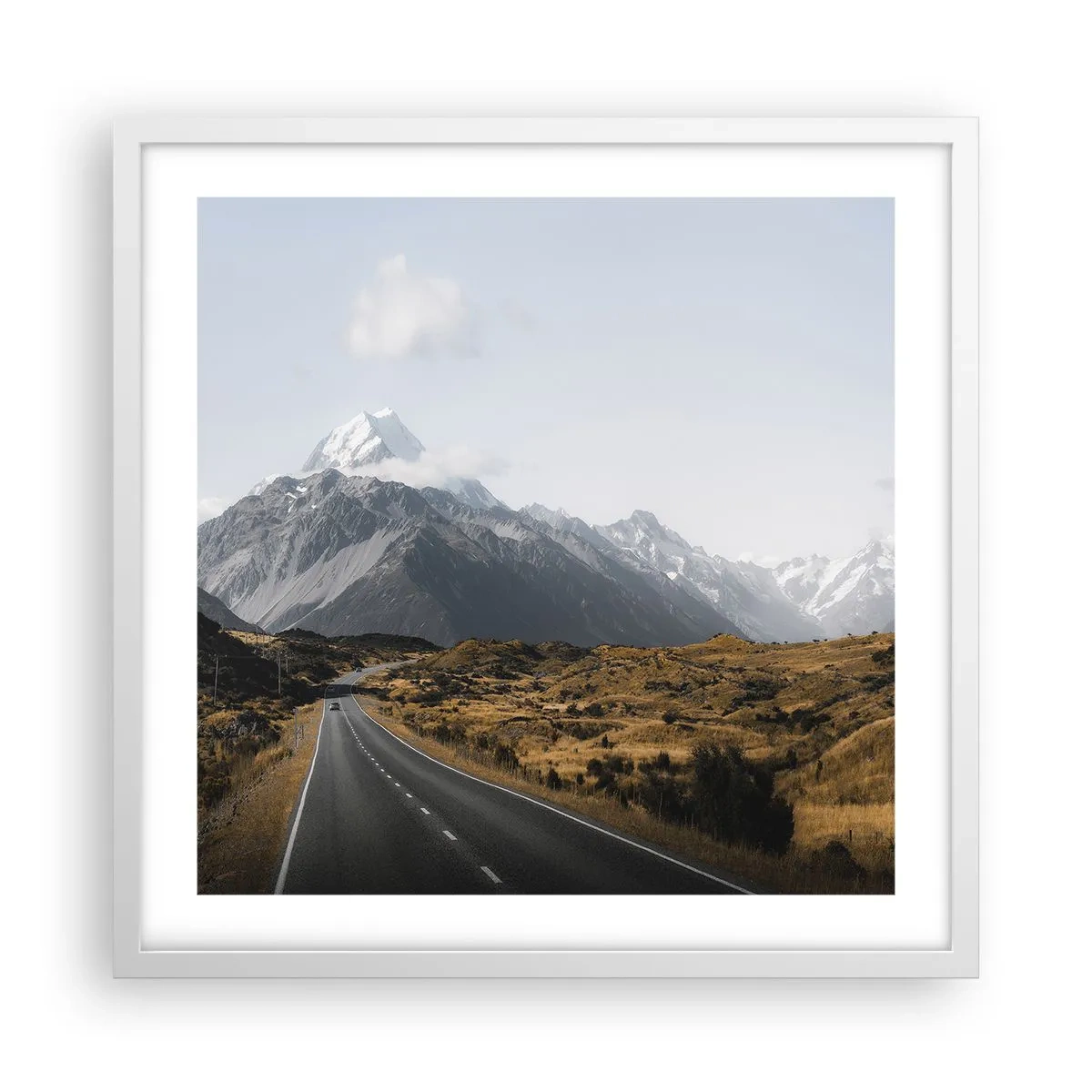 Poszter fekete keretben - Út a hegyek szívébe - 50x50 cm