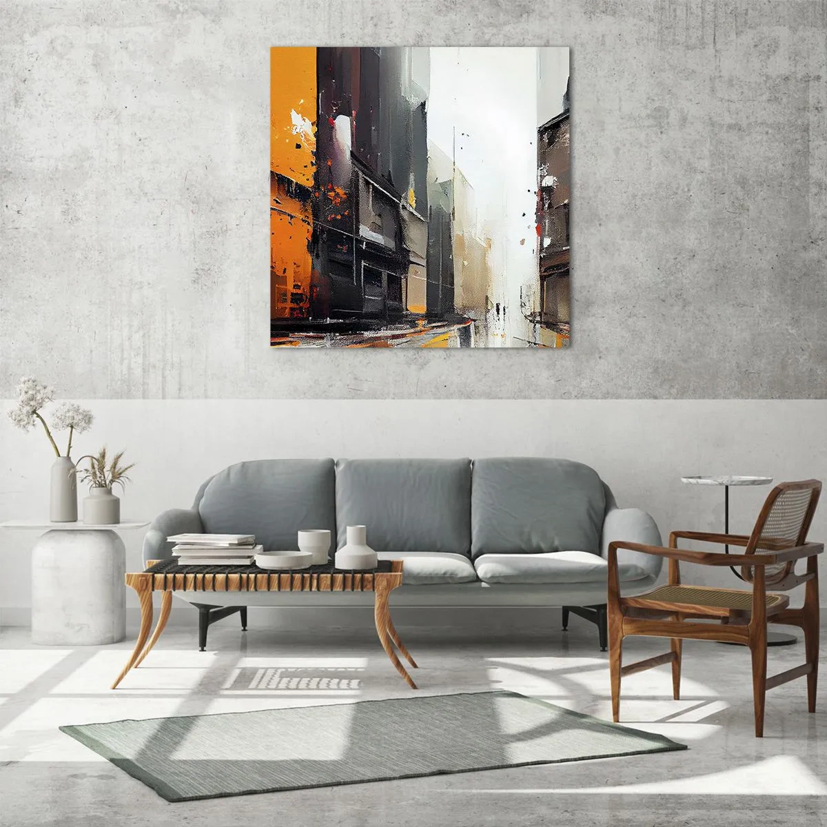 Üveg kép - Esős nap - 60x60 cm