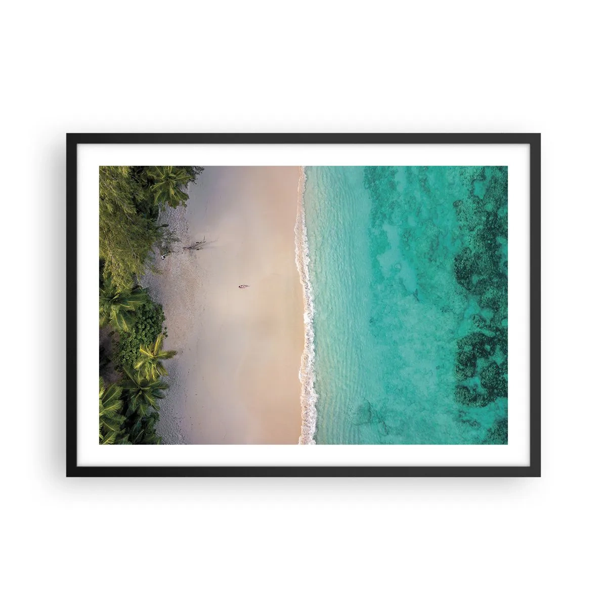 Poszter fehér keretben - Paradicsomi tengerpart - 70x50 cm