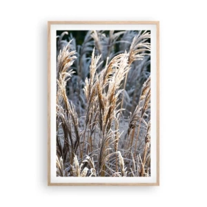 Poszter világos tölgy keretben - Zúzmarába öltözött - 61x91 cm