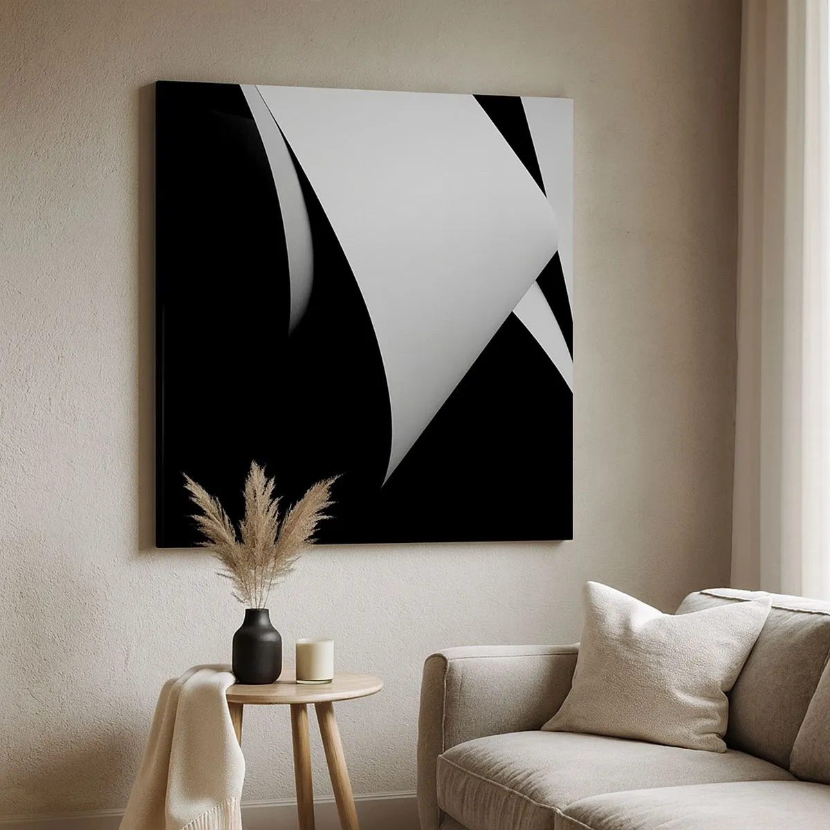 Vászonkép - Fénysíkok az árnyék mélyéről - 30x30 cm