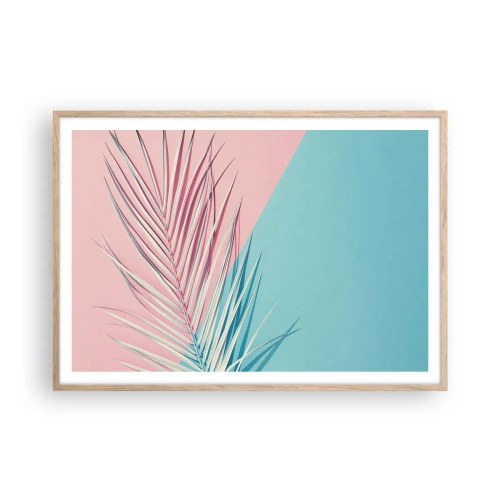 Poszter világos tölgy keretben - Trópusi impresszió - 100x70 cm