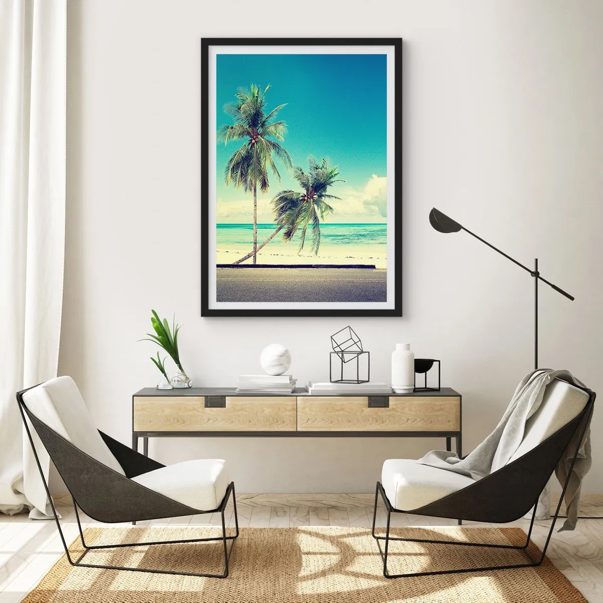Poszter fehér keretben - Ideje elkezdeni a nyaralást - 70x100 cm
