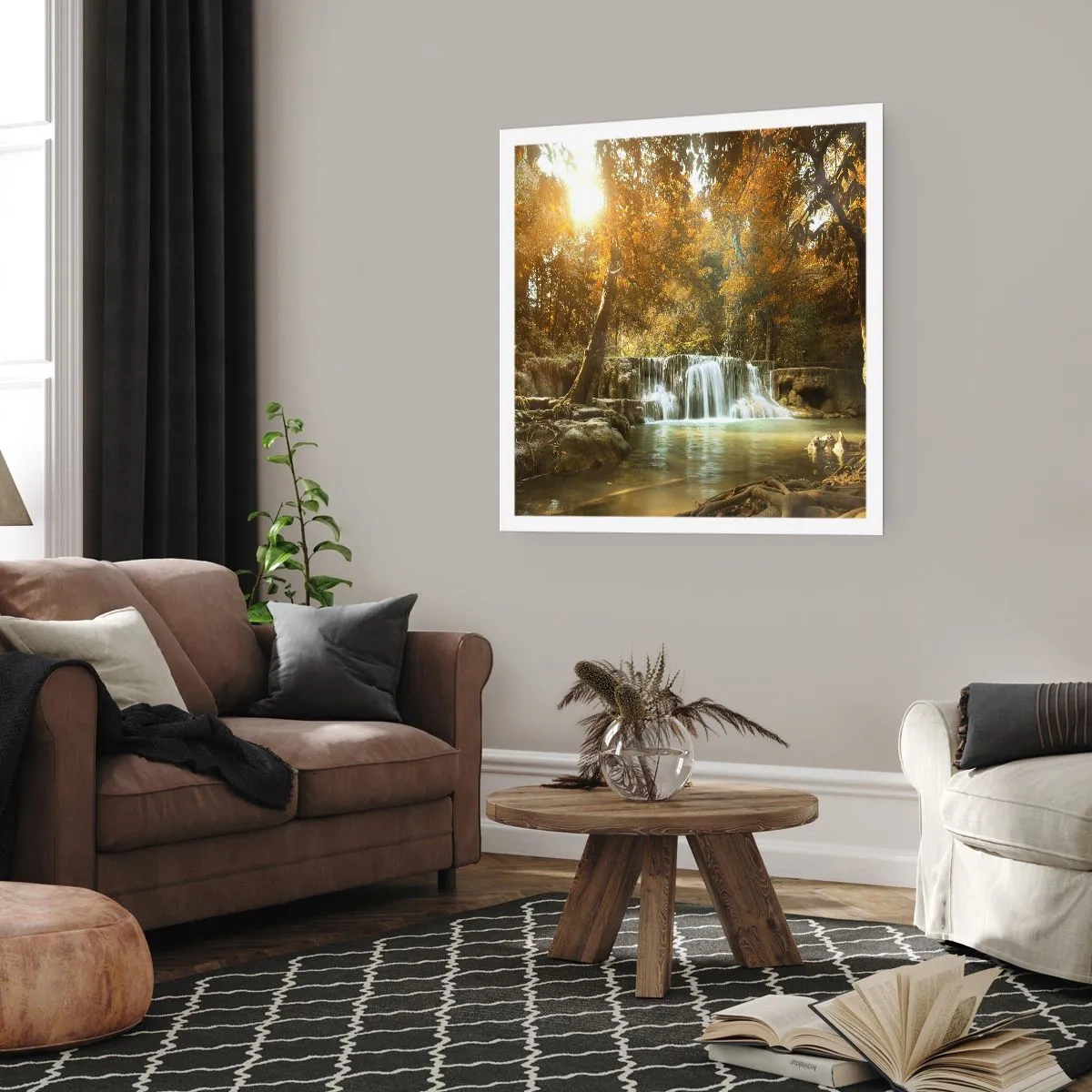 Poszter - Park kaszkád - 50x50 cm