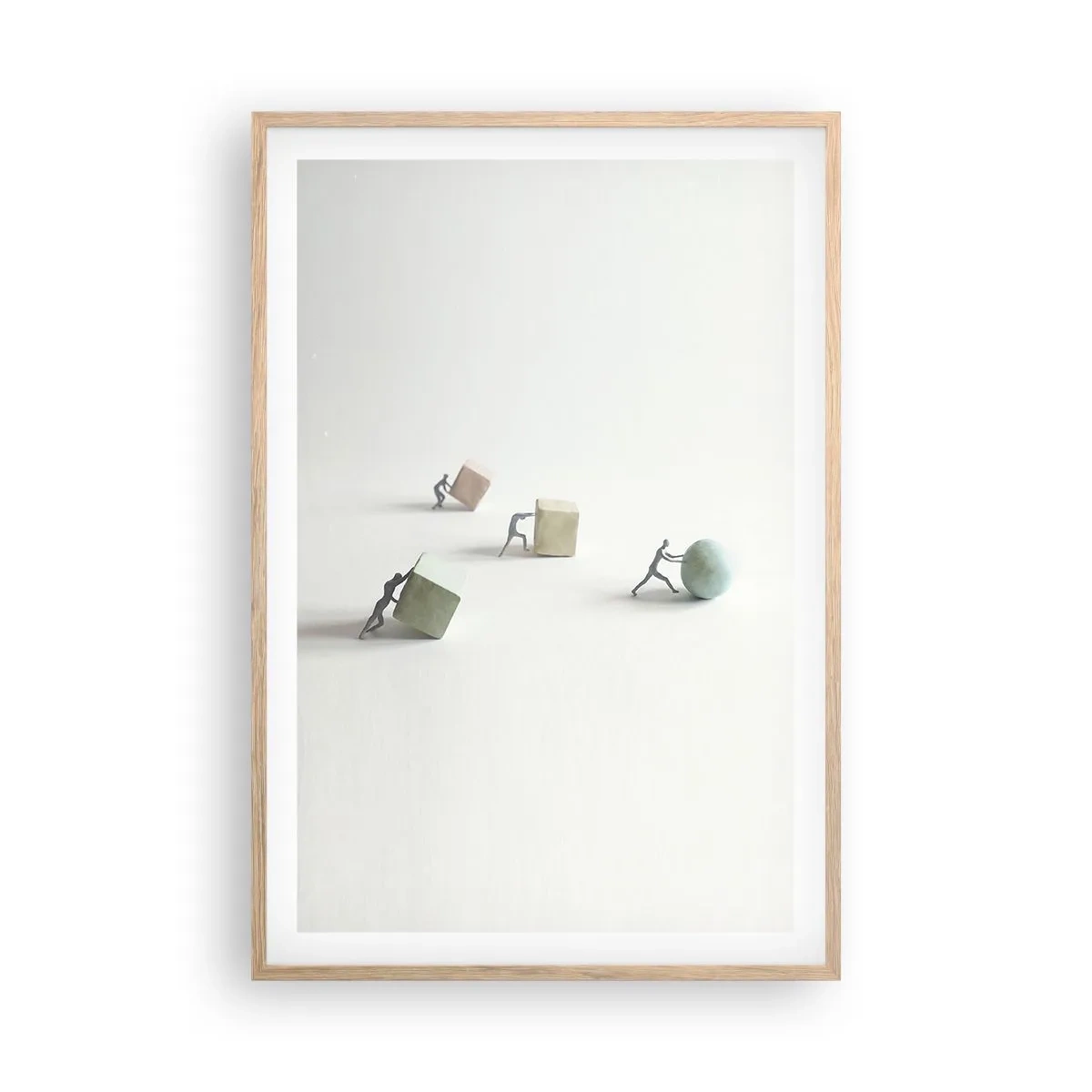 Poszter világos tölgy keretben - Maga az élet - 61x91 cm