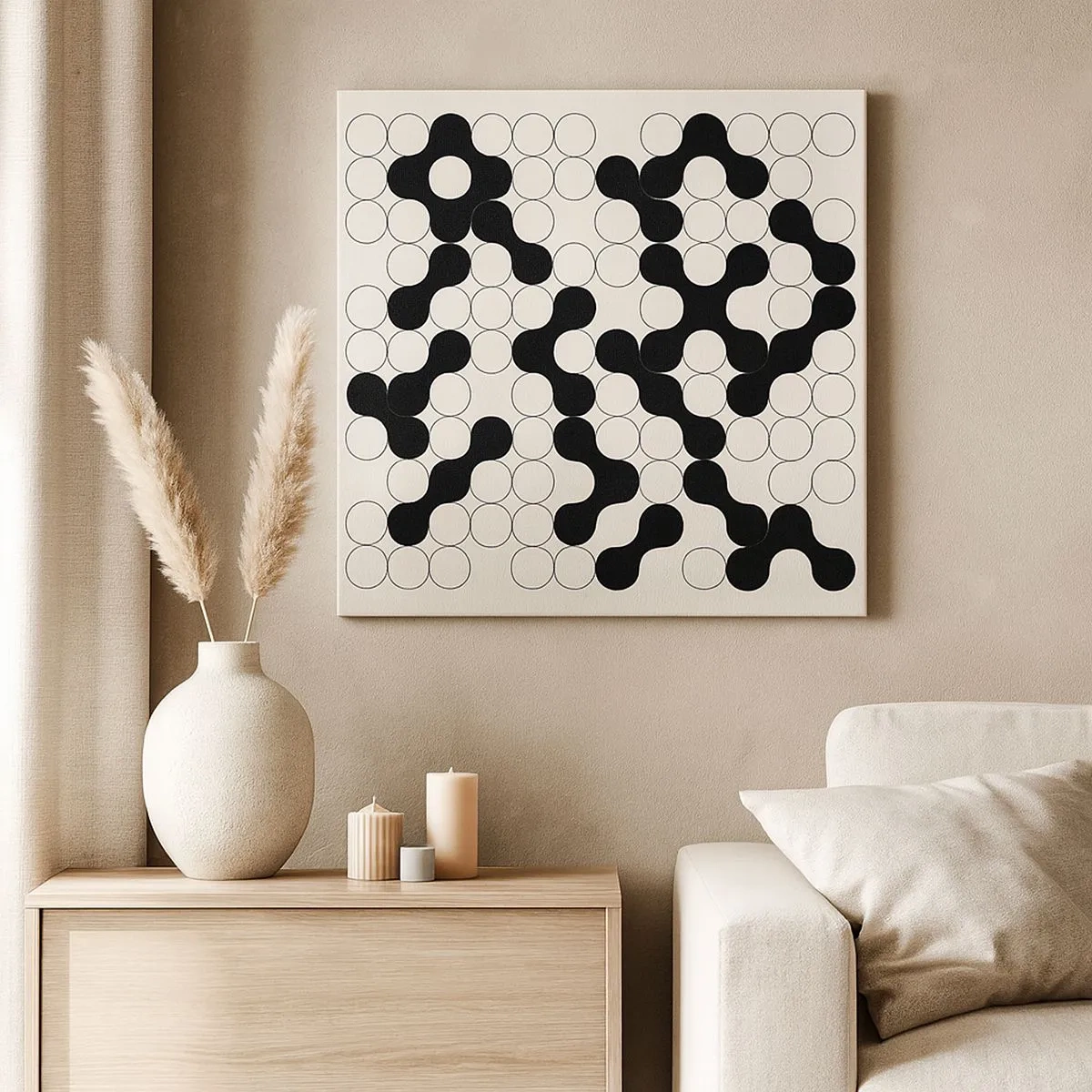 Vászonkép - Kínai játék - variáció - 30x30 cm