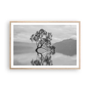 Poszter világos tölgy keretben - Van egy ilyen ország - 91x61 cm