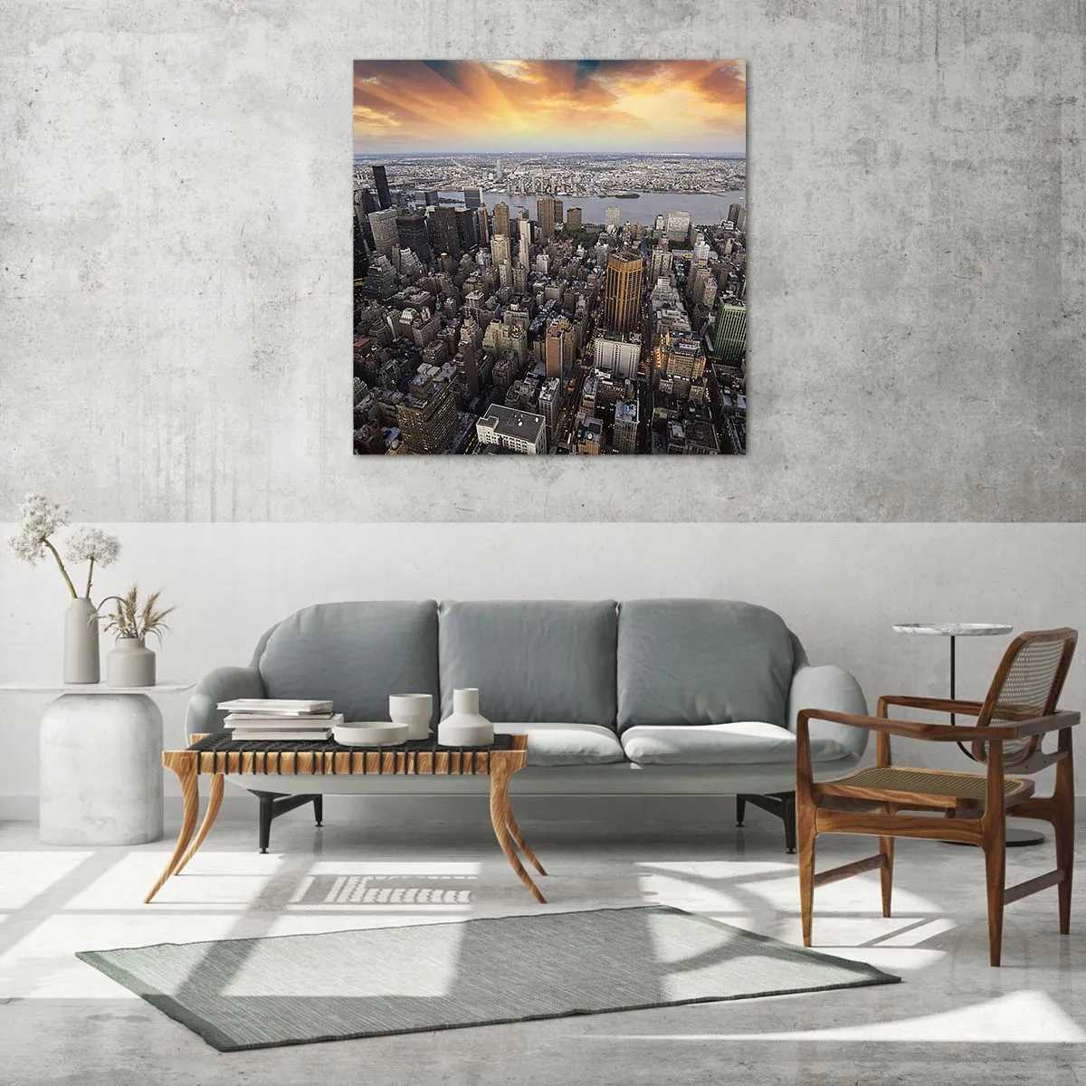 Üveg kép - Korunk dobogó szíve - 30x30 cm