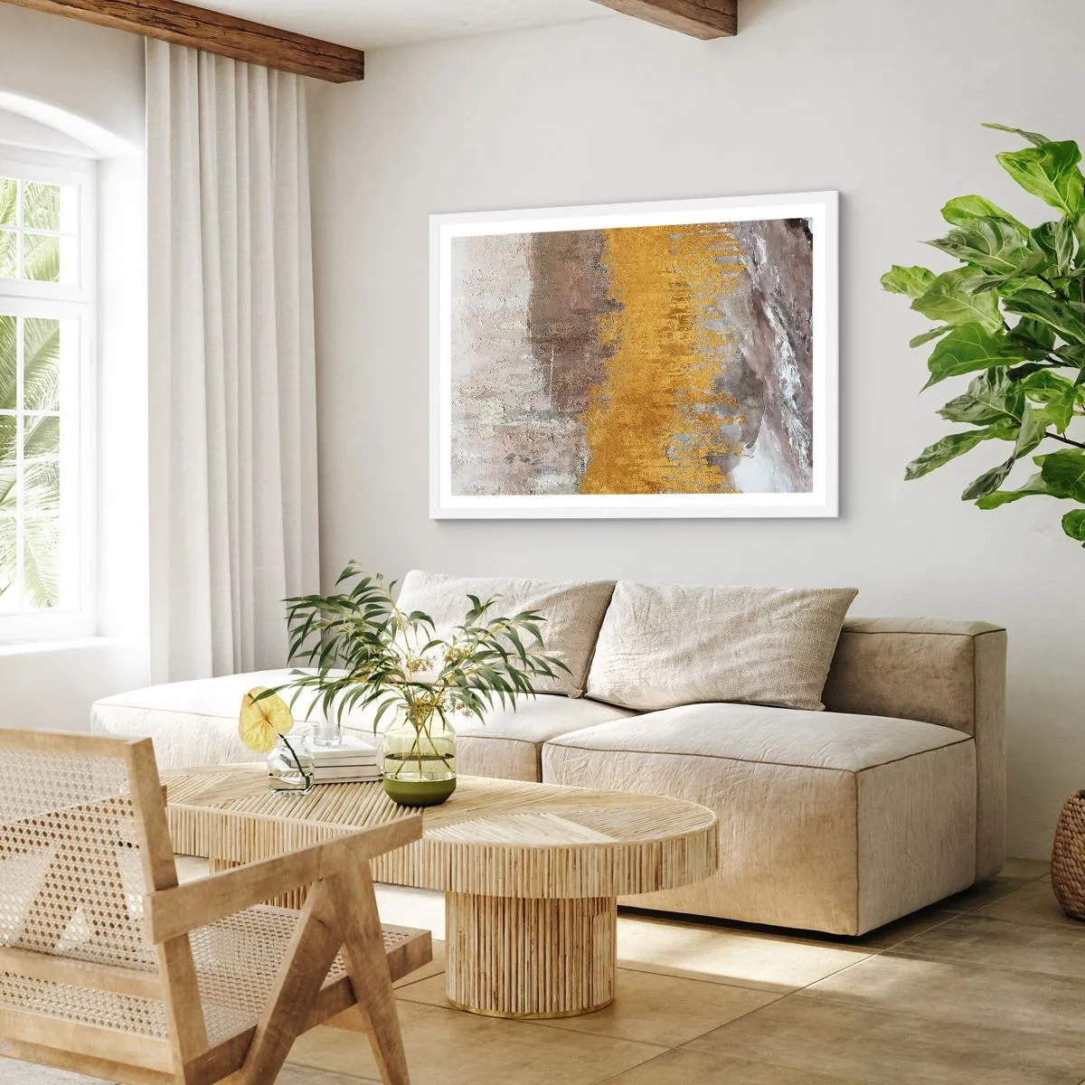 Poszter fekete keretben - Egy aranyszínű fuvallat - 91x61 cm