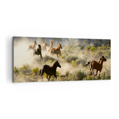 Vászonkép - Rivalizálás – szabadság, vagy férfierő? - 100x40 cm