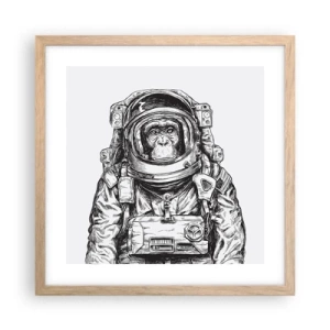 Poszter világos tölgy keretben - Alternatív evolúció - 40x40 cm