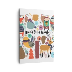 Vászonkép - Mesebeli ünnepek az erdőben - 70x100 cm