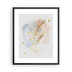Poszter fehér keretben - Aranyszínű fuvallat - 40x50 cm