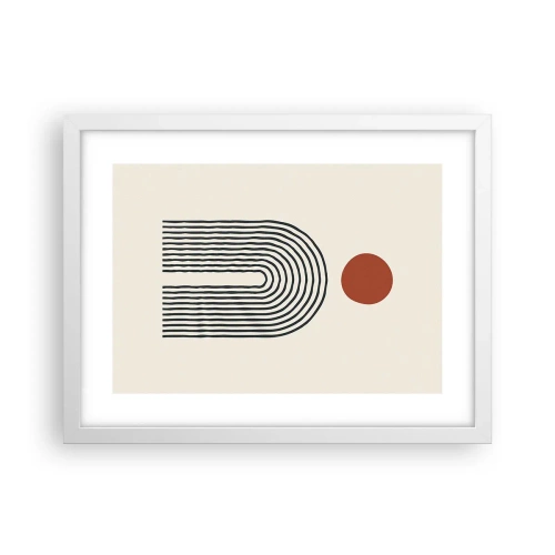 Poszter fekete keretben - Formák és színek vonzalma - 40x30 cm