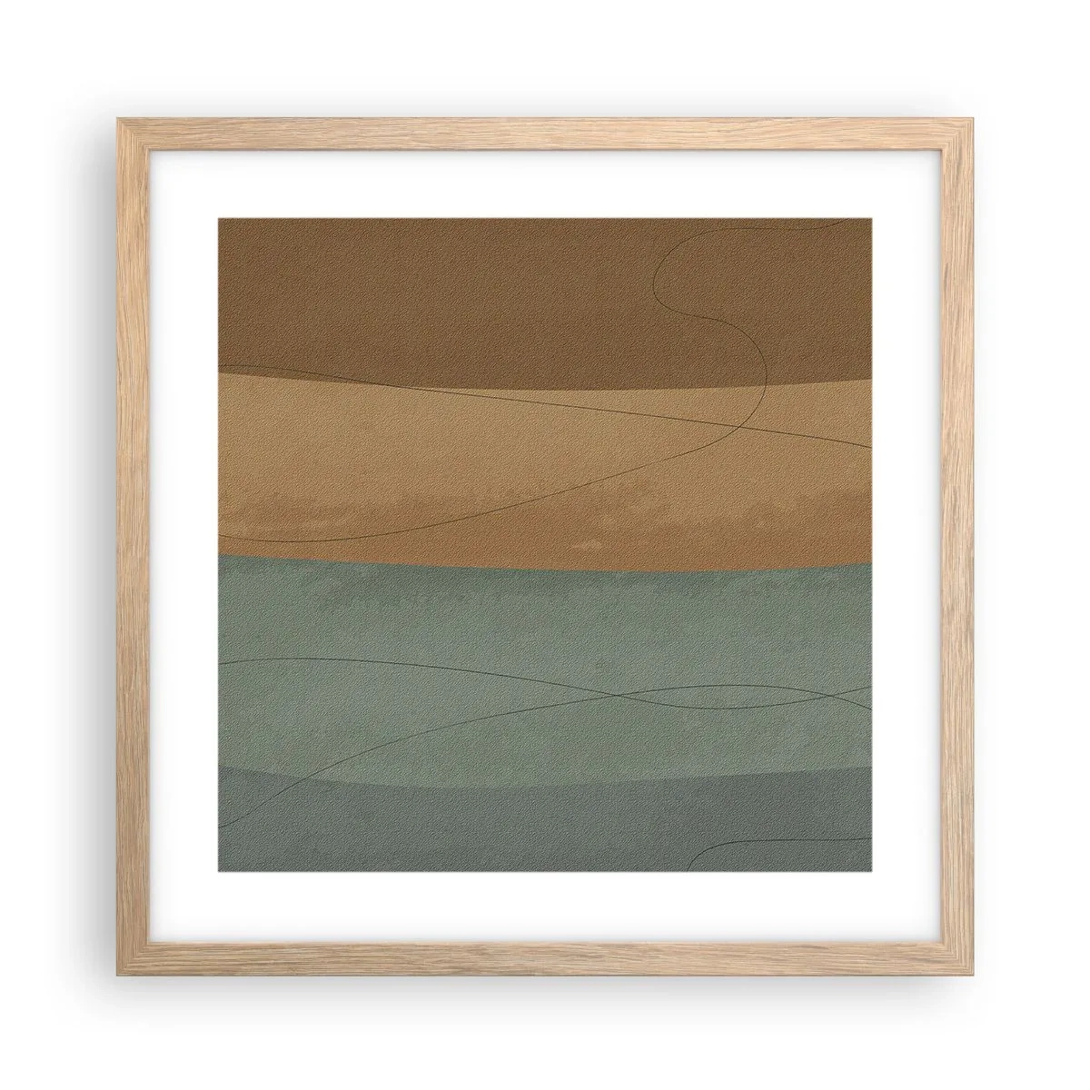 Poszter világos tölgy keretben - Vízszintes kompozíció - 40x40 cm