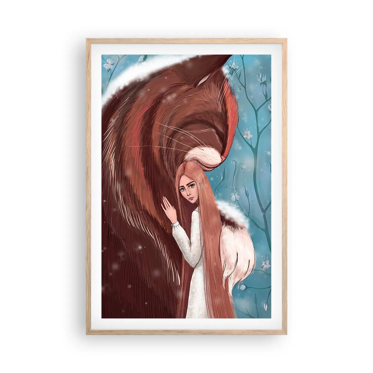 Poszter világos tölgy keretben - Üdvözöljük a mesében - 61x91 cm