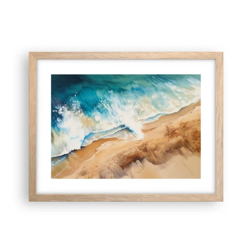 Poszter világos tölgy keretben - Visszatérő hullám - 40x30 cm