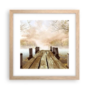Poszter világos tölgy keretben - Az ősz enyhe szomorúsága - 30x30 cm
