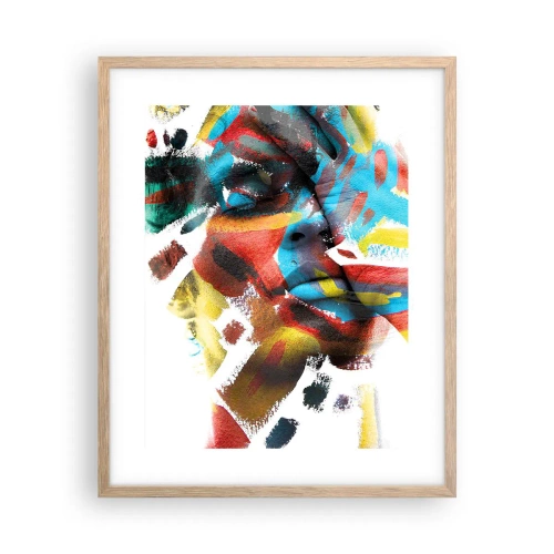Poszter világos tölgy keretben - Színes személyiség - 40x50 cm