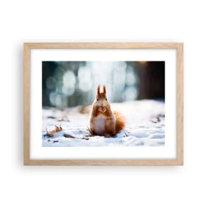 Poszter világos tölgy keretben - Mit nézel? - 40x30 cm