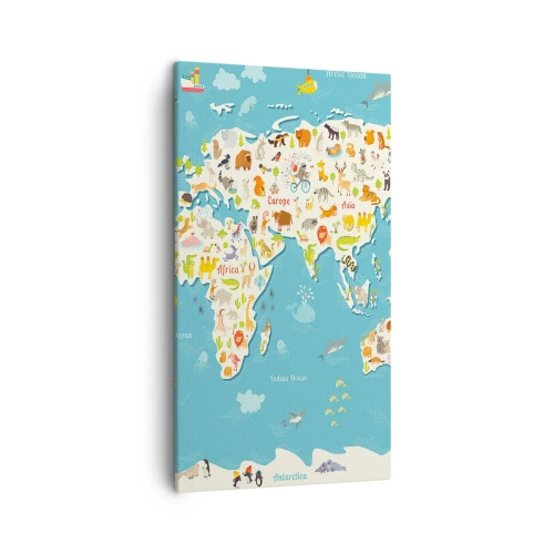 Vászonkép - Szeretjük az egész világot - 45x80 cm