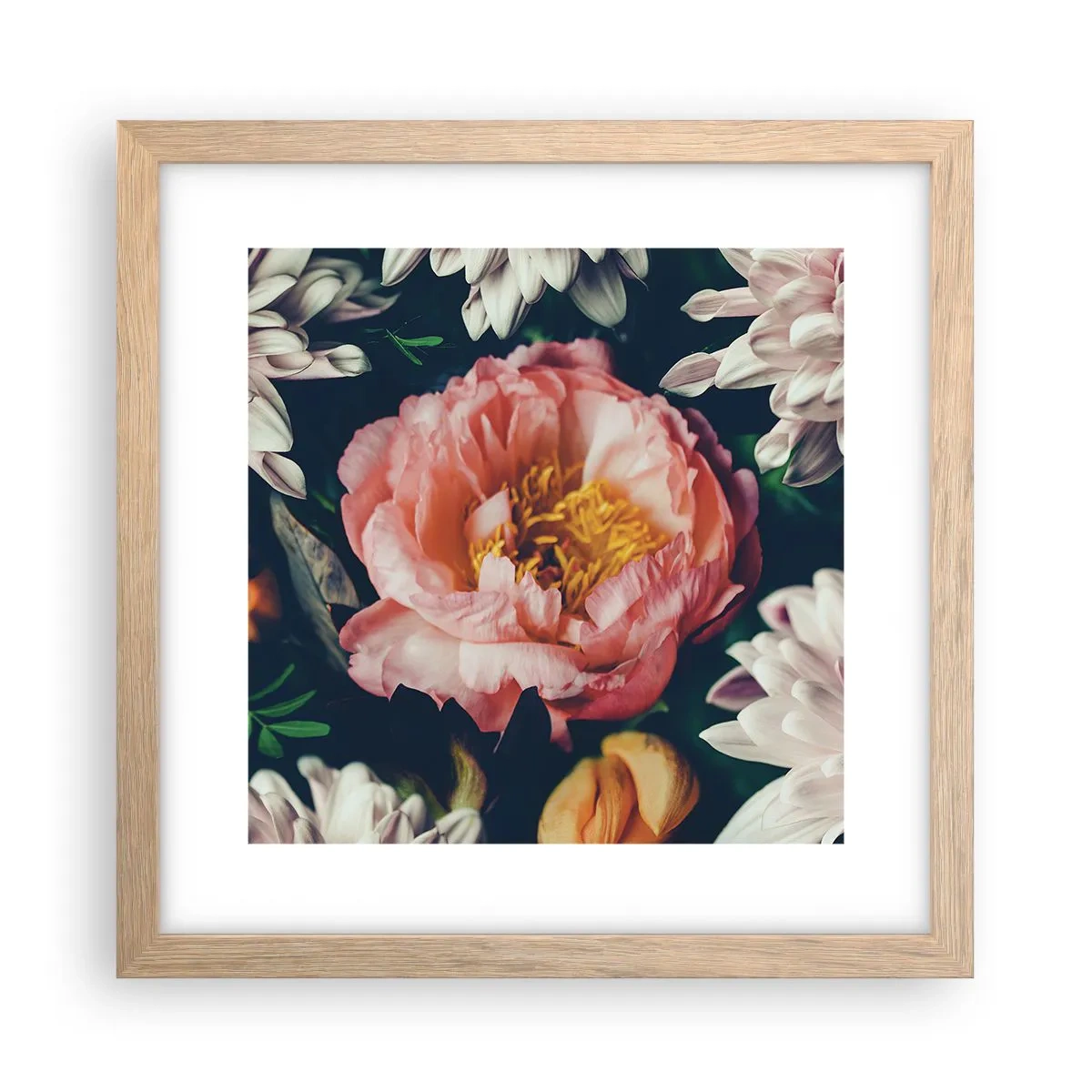 Poszter világos tölgy keretben - Barokk pompával - 30x30 cm