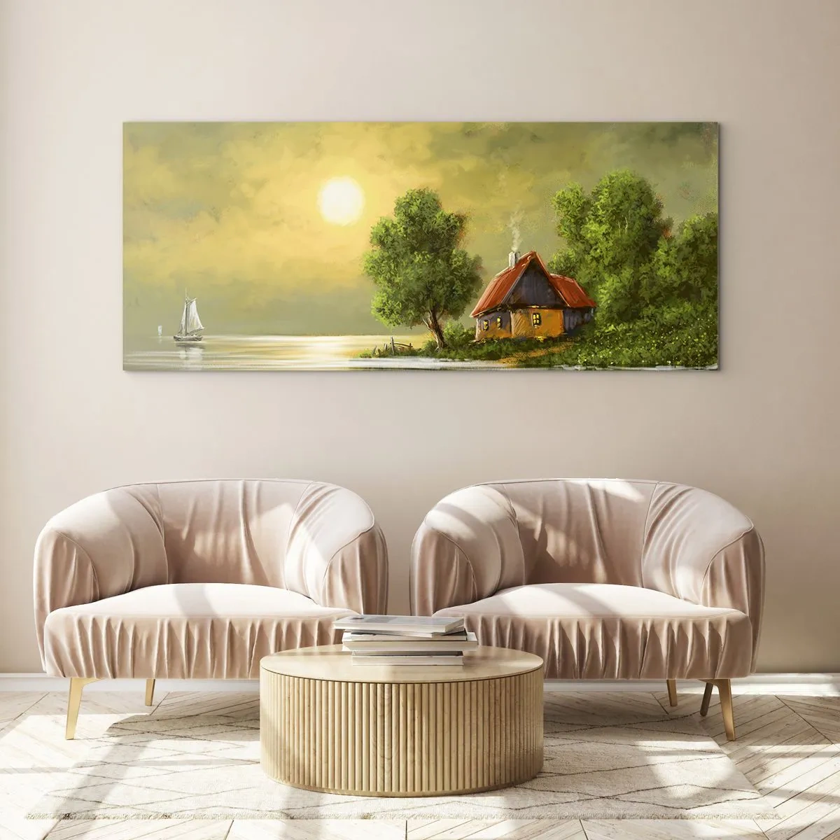 Üveg kép - Gyönyörű, mint egy képen - 140x50 cm