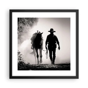 Poszter fehér keretben - Texasi reggel - 40x40 cm