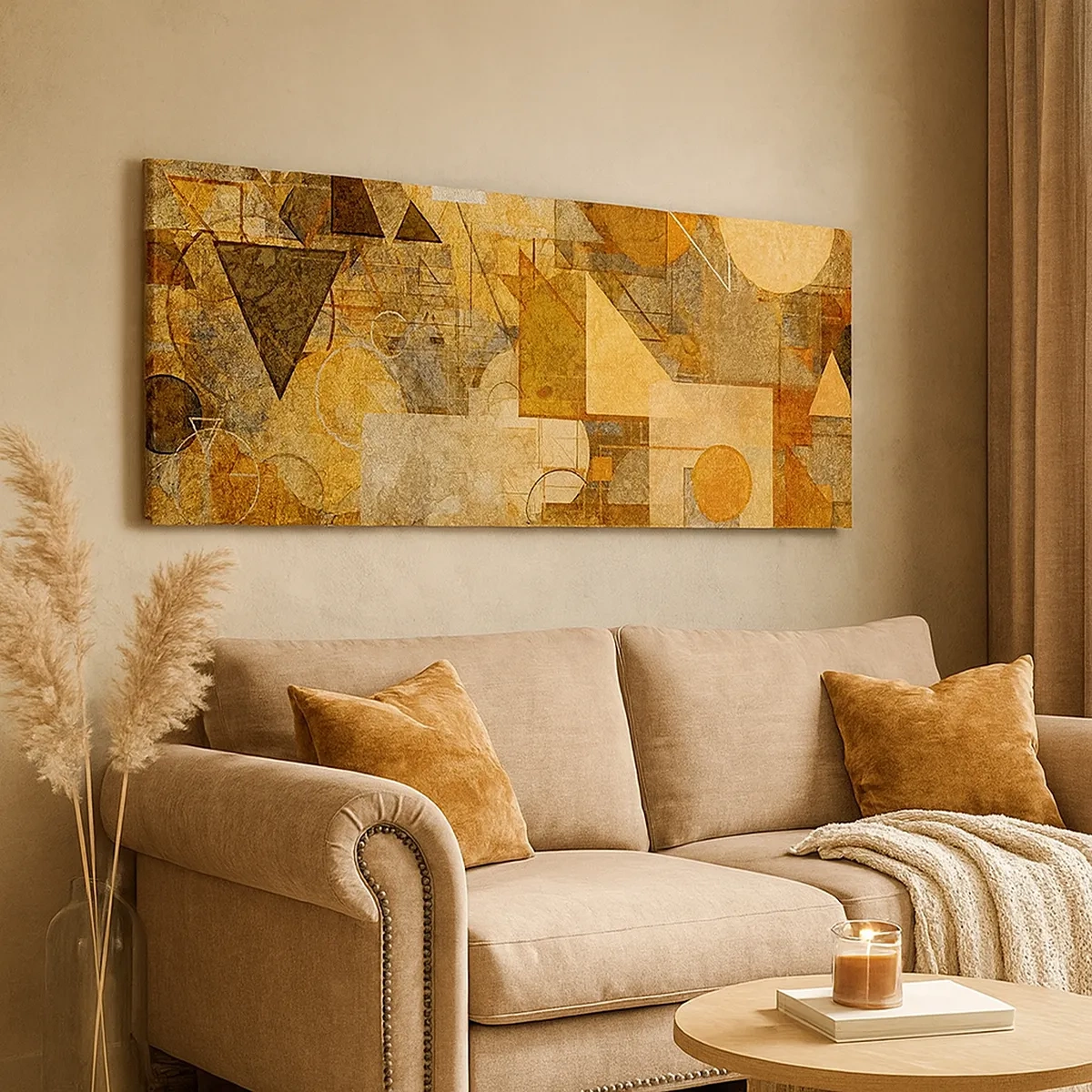 Vászonkép - Kubikus bronz tanulmánya - 30x30 cm