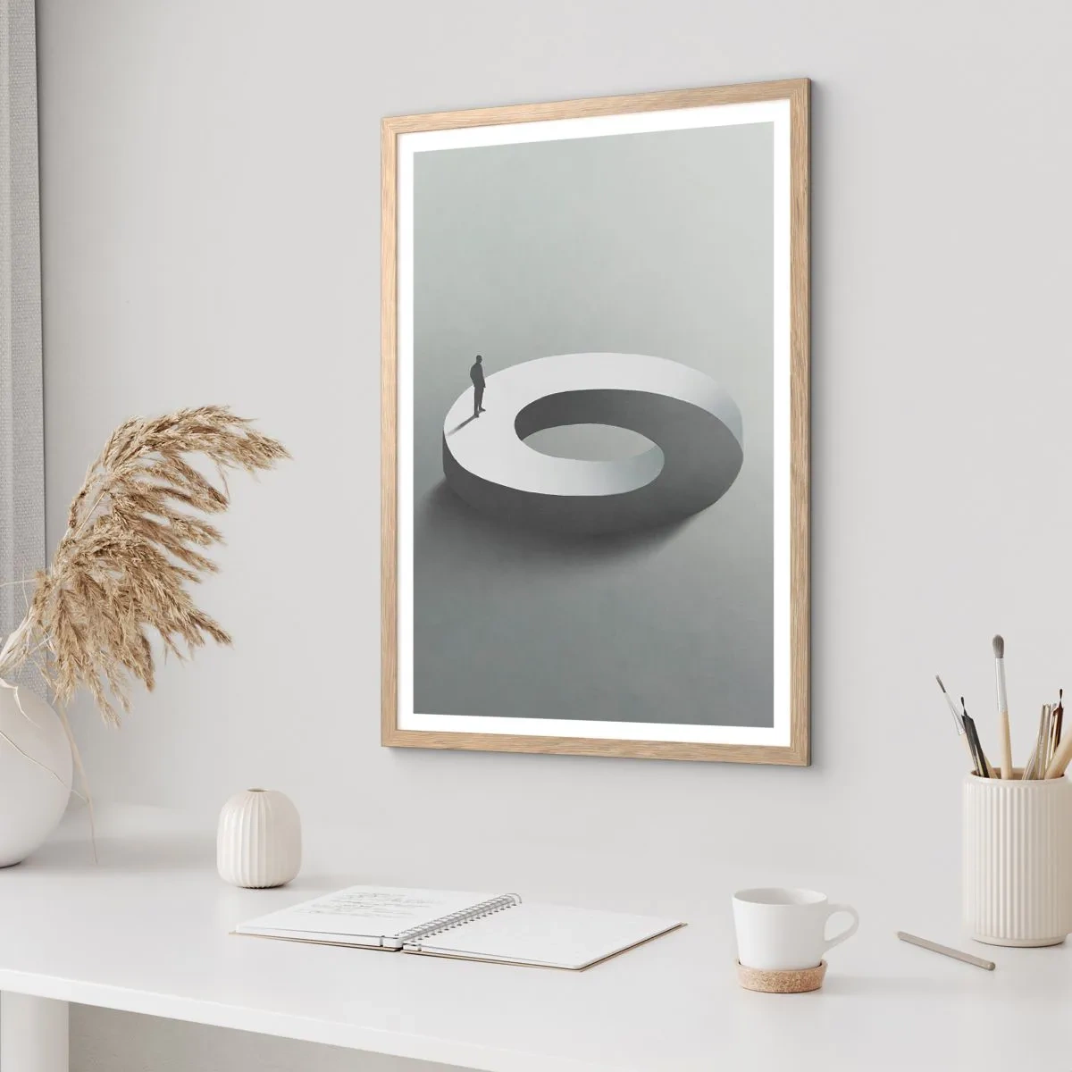 Poszter világos tölgy keretben - És bölcsnek lenni - 61x91 cm