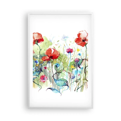 Poszter fekete keretben - Virágzó májusi rét - 61x91 cm