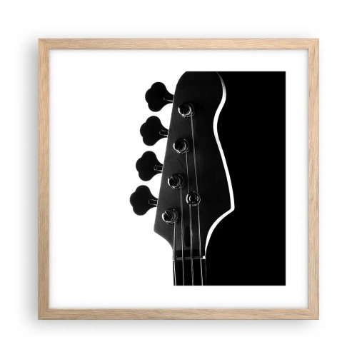 Poszter világos tölgy keretben - Sziklacsend  - 40x40 cm