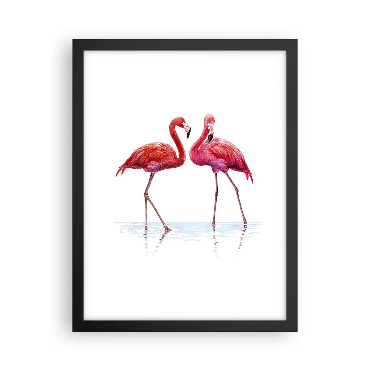 Poszter fehér keretben - Rozsaszín randez-vous - 30x40 cm