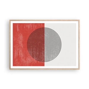 Poszter világos tölgy keretben - Pont a célba - 100x70 cm