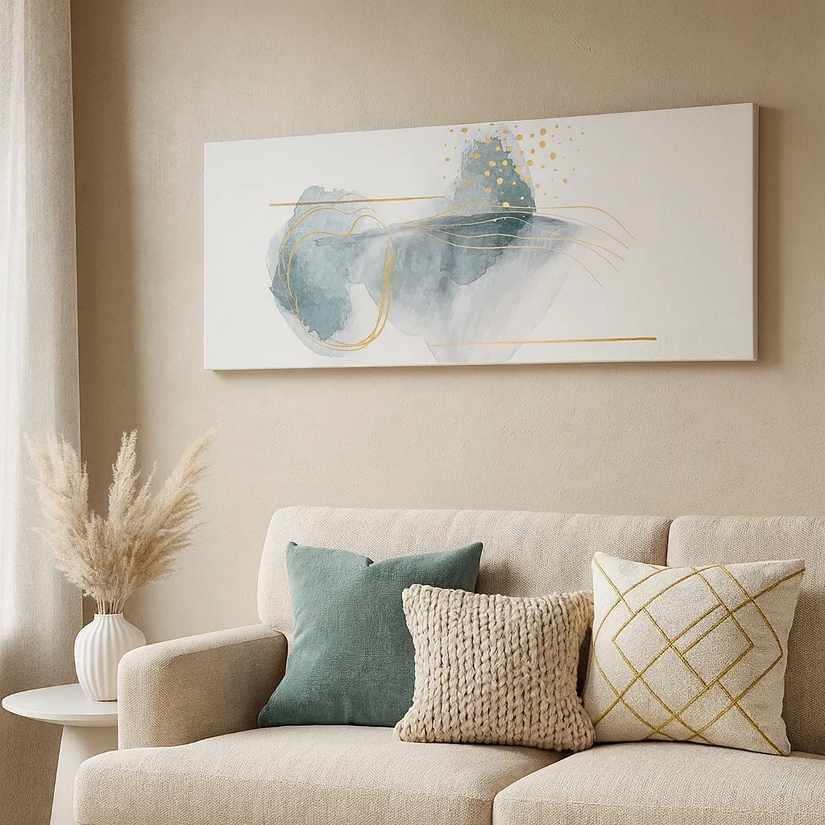 Vászonkép - A szürkeség és az arany kapcsolatáról - 30x30 cm