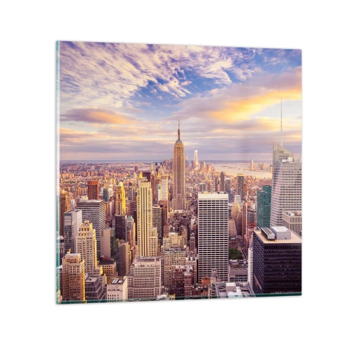 Üveg kép - Elérni a felhőket - 40x40 cm