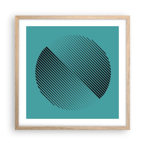 Poszter világos tölgy keretben - A kör - egy geometriai variáció - 50x50 cm