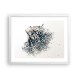 Poszter fekete keretben - Hallgatva a fa suttogását - 50x40 cm