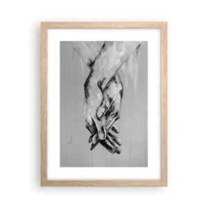 Poszter világos tölgy keretben - Kezdet… - 30x40 cm