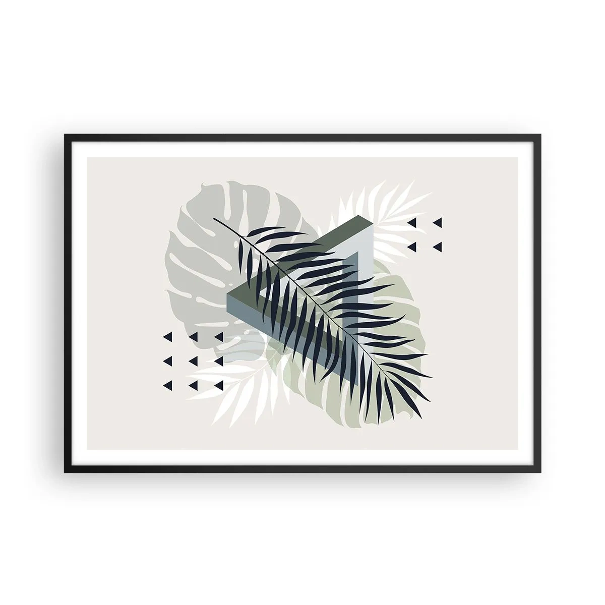 Poszter fehér keretben - Természet és geometria – két rend? - 100x70 cm